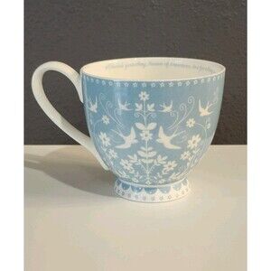 Portobello by Inspire, Blue, Floral, Birds, 16oz Coffee/Tea, Mug/Cup, Bone China
